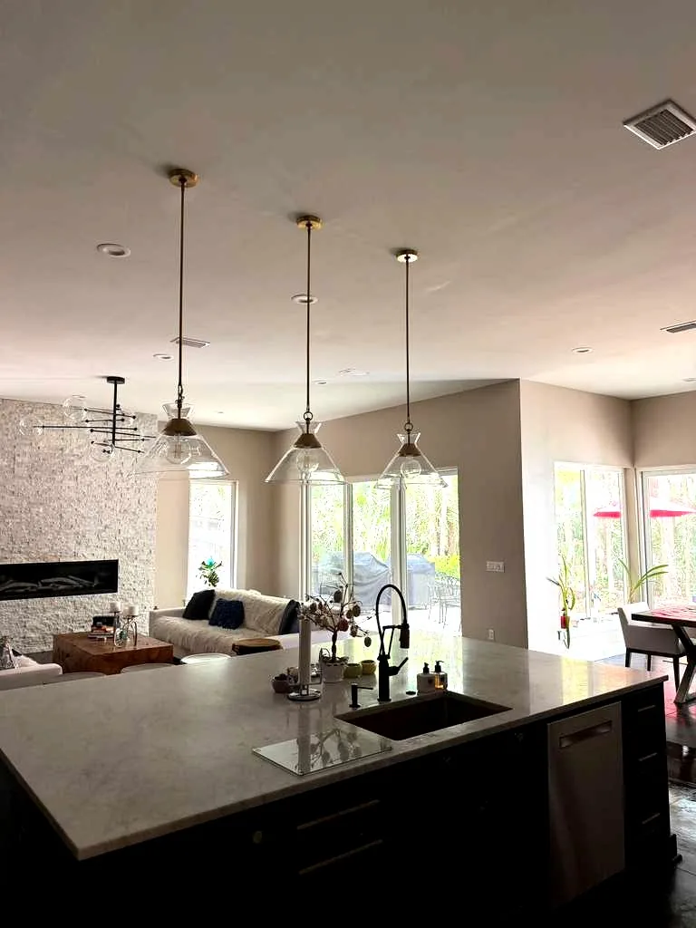 Subway tile shower installation